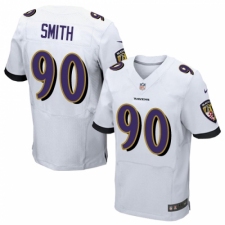 Men's Nike Baltimore Ravens #90 Za Darius Smith Elite White NFL Jersey
