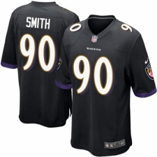 Men's Nike Baltimore Ravens #90 Za Darius Smith Game Black Alternate NFL Jersey