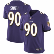 Men's Nike Baltimore Ravens #90 Za Darius Smith Purple Team Color Vapor Untouchable Limited Player NFL Jersey