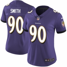Women's Nike Baltimore Ravens #90 Za Darius Smith Purple Team Color Vapor Untouchable Limited Player NFL