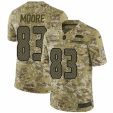 Men's Nike Seattle Seahawks #83 David Moore Limited Camo 2018 Salute to Service NFL Jersey