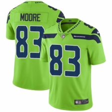Men's Nike Seattle Seahawks #83 David Moore Limited Green Rush Vapor Untouchable NFL Jersey