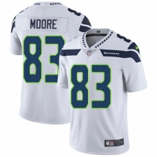 Men's Nike Seattle Seahawks #83 David Moore White Vapor Untouchable Limited Player NFL Jersey