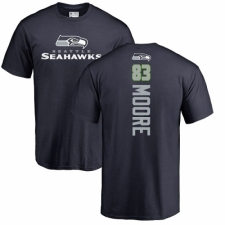 NFL Nike Seattle Seahawks #83 David Moore Navy Blue Backer T-Shirt