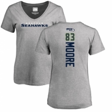 NFL Women's Nike Seattle Seahawks #83 David Moore Ash Backer T-Shirt