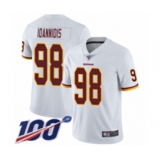 Men's Washington Redskins #98 Matt Ioannidis White Vapor Untouchable Limited Player 100th Season Football Jersey