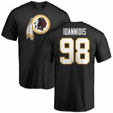 NFL Nike Washington Redskins #98 Matt Ioannidis Black Name & Number Logo T-Shirt
