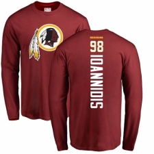 NFL Nike Washington Redskins #98 Matt Ioannidis Maroon Backer Long Sleeve T-Shirt