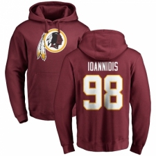 NFL Nike Washington Redskins #98 Matt Ioannidis Maroon Name & Number Logo Pullover Hoodie