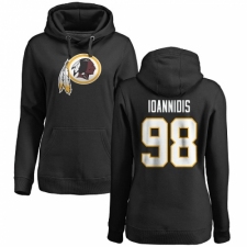 NFL Women's Nike Washington Redskins #98 Matt Ioannidis Black Name & Number Logo Pullover Hoodie