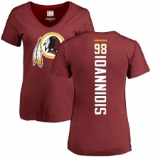 NFL Women's Nike Washington Redskins #98 Matt Ioannidis Maroon Backer T-Shirt