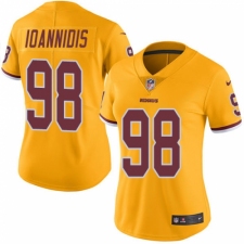 Women's Nike Washington Redskins #98 Matt Ioannidis Limited Gold Rush Vapor Untouchable NFL Jersey