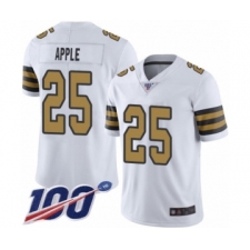 Men's New Orleans Saints #25 Eli Apple Limited White Rush Vapor Untouchable 100th Season Football Jersey