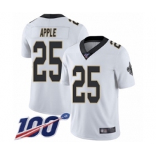 Men's New Orleans Saints #25 Eli Apple White Vapor Untouchable Limited Player 100th Season Football Jersey