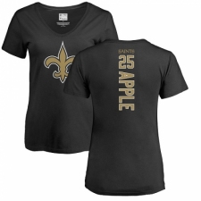 NFL Women's Nike New Orleans Saints #25 Eli Apple Black Backer Slim Fit T-Shirt