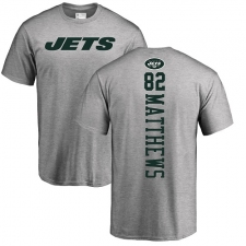 NFL Nike New York Jets #82 Rishard Matthews Ash Backer T-Shirt