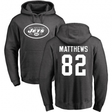 NFL Nike New York Jets #82 Rishard Matthews Ash One Color Pullover Hoodie