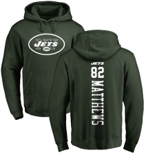 NFL Nike New York Jets #82 Rishard Matthews Green Backer Pullover Hoodie