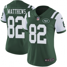 Women's Nike New York Jets #82 Rishard Matthews Green Team Color Vapor Untouchable Limited Player NFL Jersey
