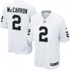 Men's Nike Oakland Raiders #2 AJ McCarron Game White NFL Jersey