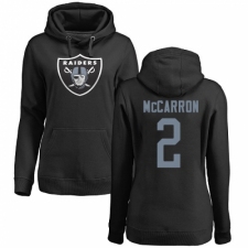 NFL Women's Nike Oakland Raiders #2 AJ McCarron Black Name & Number Logo Pullover Hoodie