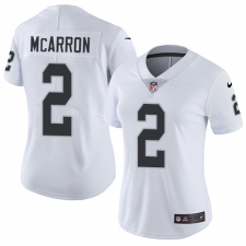 Women's Nike Oakland Raiders #2 AJ McCarron White Vapor Untouchable Limited Player NFL Jersey