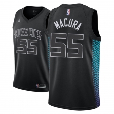 Men NBA 2018-19 Charlotte Hornets #55 J  P  Macura City Edition Black Jersey