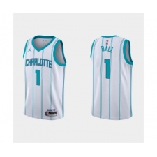 Men's Charlotte Hornets #1 LaMelo Ball 2022-23 White Association Edition Stitched Basketball Jersey