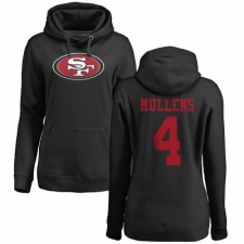 NFL Women's Nike San Francisco 49ers #4 Nick Mullens Black Name & Number Logo Pullover Hoodie