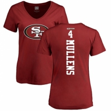 NFL Women's Nike San Francisco 49ers #4 Nick Mullens Red Backer T-Shirt