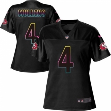 Women's Nike San Francisco 49ers #4 Nick Mullens Game Black Fashion NFL Jersey
