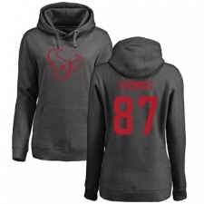 NFL Women's Nike Houston Texans #87 Demaryius Thomas Ash One Color Pullover Hoodie