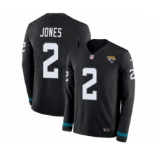 Youth Nike Jacksonville Jaguars #2 Landry Jones Limited Black Therma Long Sleeve NFL Jersey