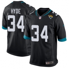 Men's Nike Jacksonville Jaguars #34 Carlos Hyde Game Black Team Color NFL Jersey