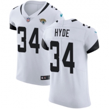 Men's Nike Jacksonville Jaguars #34 Carlos Hyde White Vapor Untouchable Elite Player NFL Jersey