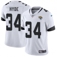 Men's Nike Jacksonville Jaguars #34 Carlos Hyde White Vapor Untouchable Limited Player NFL Jersey