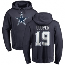 NFL Nike Dallas Cowboys #19 Amari Cooper Navy Blue Name & Number Logo Pullover Hoodie