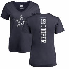 NFL Women's Nike Dallas Cowboys #19 Amari Cooper Navy Blue Backer T-Shirt