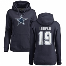 NFL Women's Nike Dallas Cowboys #19 Amari Cooper Navy Blue Name & Number Logo Pullover Hoodie