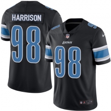 Men's Nike Detroit Lions #98 Damon Harrison Limited Black Rush Vapor Untouchable NFL Jersey