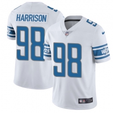 Men's Nike Detroit Lions #98 Damon Harrison White Vapor Untouchable Limited Player NFL Jersey