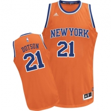 Youth Adidas New York Knicks #21 Damyean Dotson Swingman Orange Alternate NBA Jersey