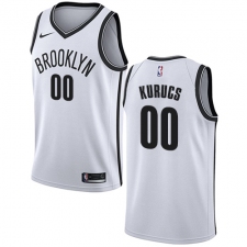 Men's Nike Brooklyn Nets #00 Rodions Kurucs Swingman White NBA Jersey - Association Edition