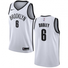 Men's Nike Brooklyn Nets #6 Jared Dudley Swingman White NBA Jersey - Association Edition