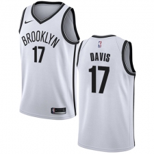 Men's Nike Brooklyn Nets #17 Ed Davis Swingman White NBA Jersey - Association Edition