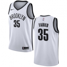 Men's Nike Brooklyn Nets #35 Kenneth Faried Swingman White NBA Jersey - Association Edition