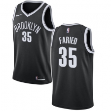 Women's Nike Brooklyn Nets #35 Kenneth Faried Swingman Black NBA Jersey - Icon Edition