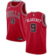 Men's Nike Chicago Bulls #9 Antonio Blakeney Swingman Red NBA Jersey - Icon Edition