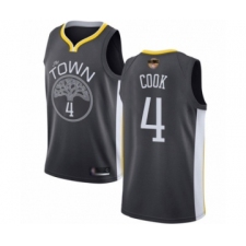 Youth Golden State Warriors #4 Quinn Cook Swingman Black Basketball 2019 Basketball Finals Bound Jersey - Statement Edition