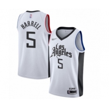 Youth Los Angeles Clippers #5 Montrezl Harrell Swingman White Basketball Jersey - 2019 20 City Edition